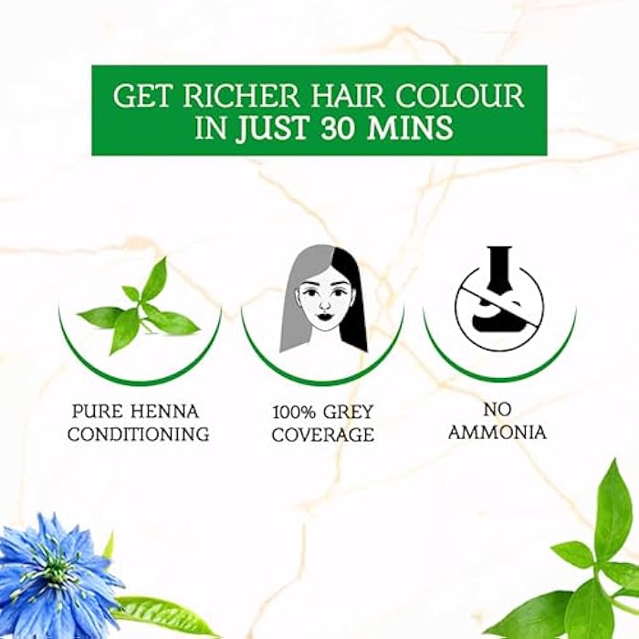 Vatika Naturals Dabur Henna Haircolor, Black, 10 gm (Pack of 2) - Image 4